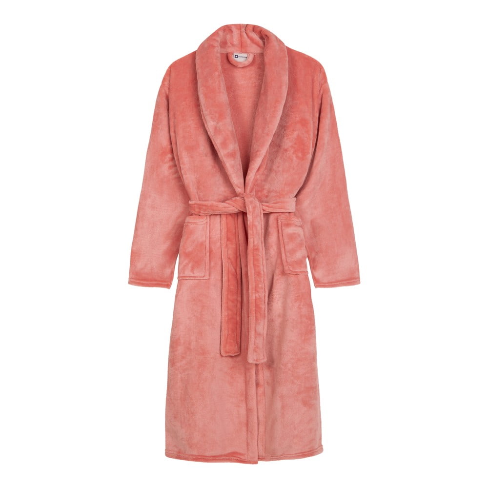 Ružový župan z mikroplyšu veľkosť XL/XXL Polyvelvet – Good Morning