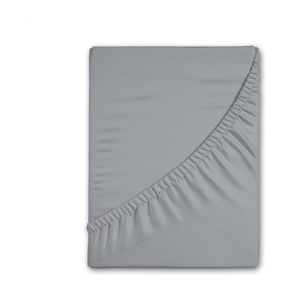 Sivá napínacia flanelová plachta 140x200 cm – Good Morning