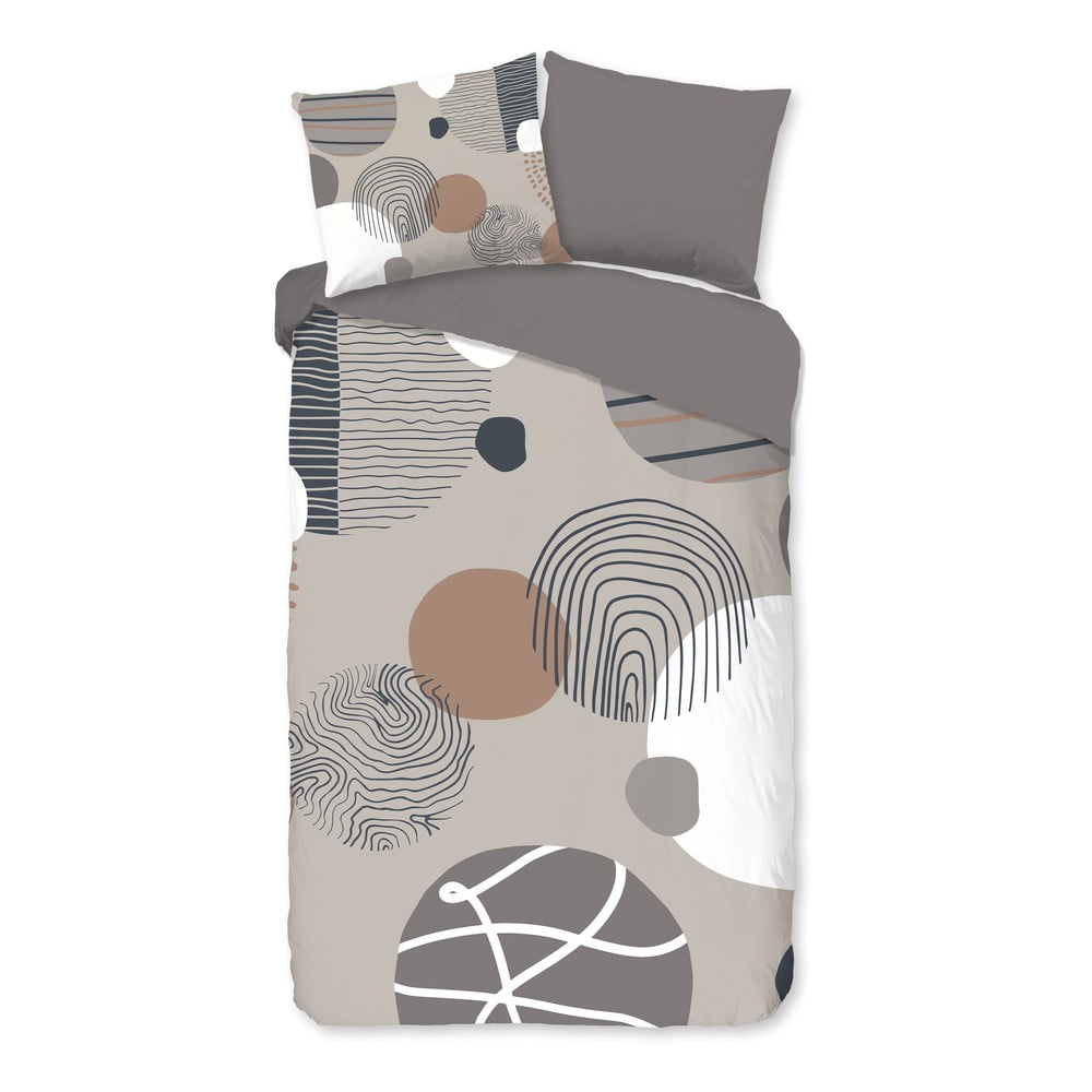 Sivé bavlnené obliečky na jednolôžko/predĺžené 140x220 cm Hendrik – Good Morning