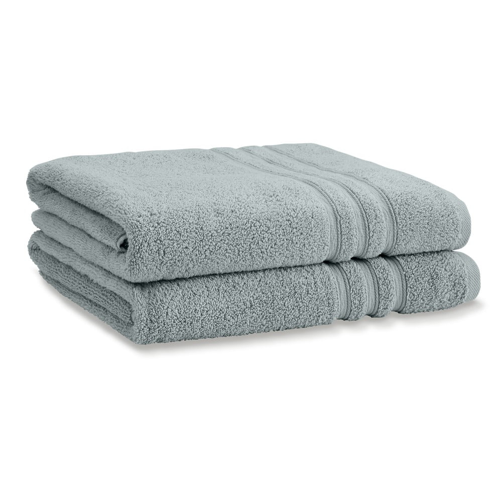 Sivozelené froté bavlnené osušky v súprave 2 ks 90x140 cm Zero Twist – Catherine Lansfield