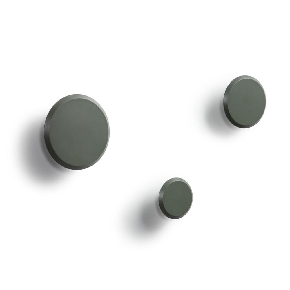 Sivozelené nástenné drevené háčiky v súprave 3 ks Nadua – Kave Home