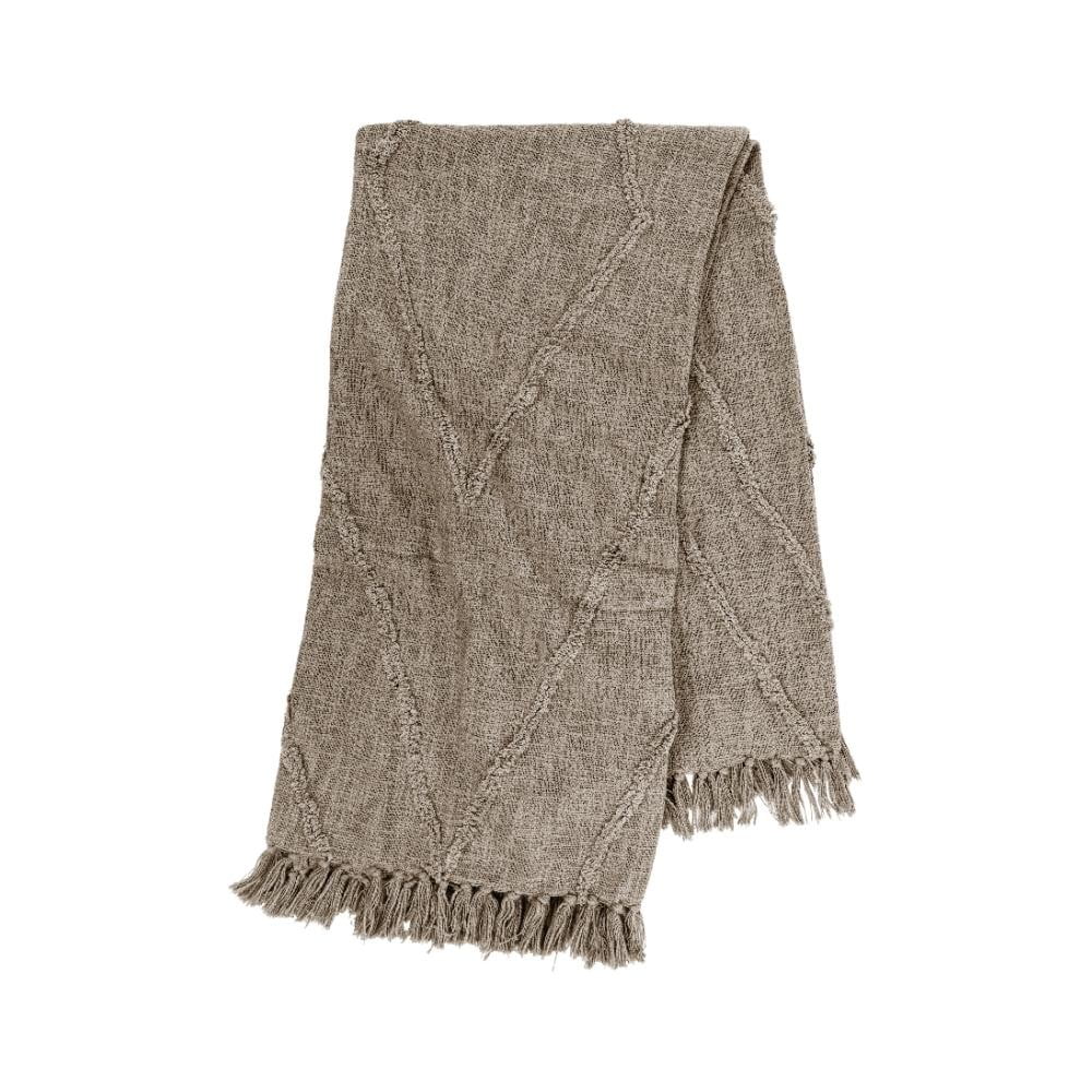 Svetlohnedá bavlnená prikrývka na dvojlôžko 250x260 cm Sahara - Tiseco Home Studio