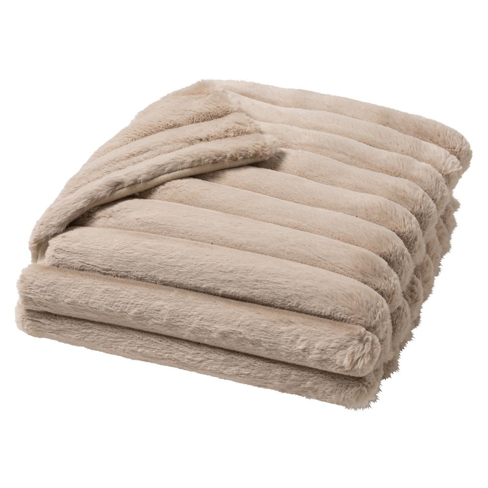 Svetlohnedá deka z mikroplyšu 180x220 cm Boudoir – douceur d'intérieur