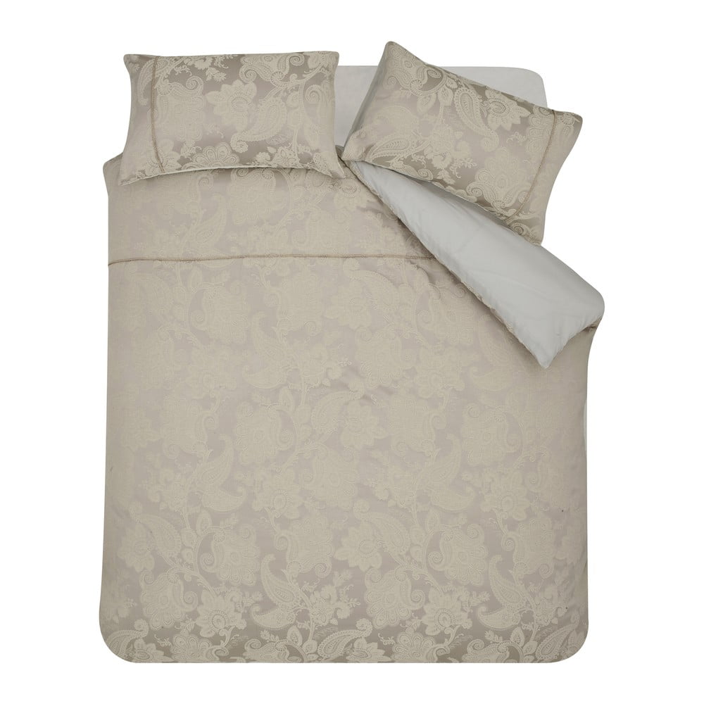 Svetlohnedé obliečky na dvojlôžko/predĺžené zo žakára 230x220 cm Opulent Jacquard – Catherine Lansfield