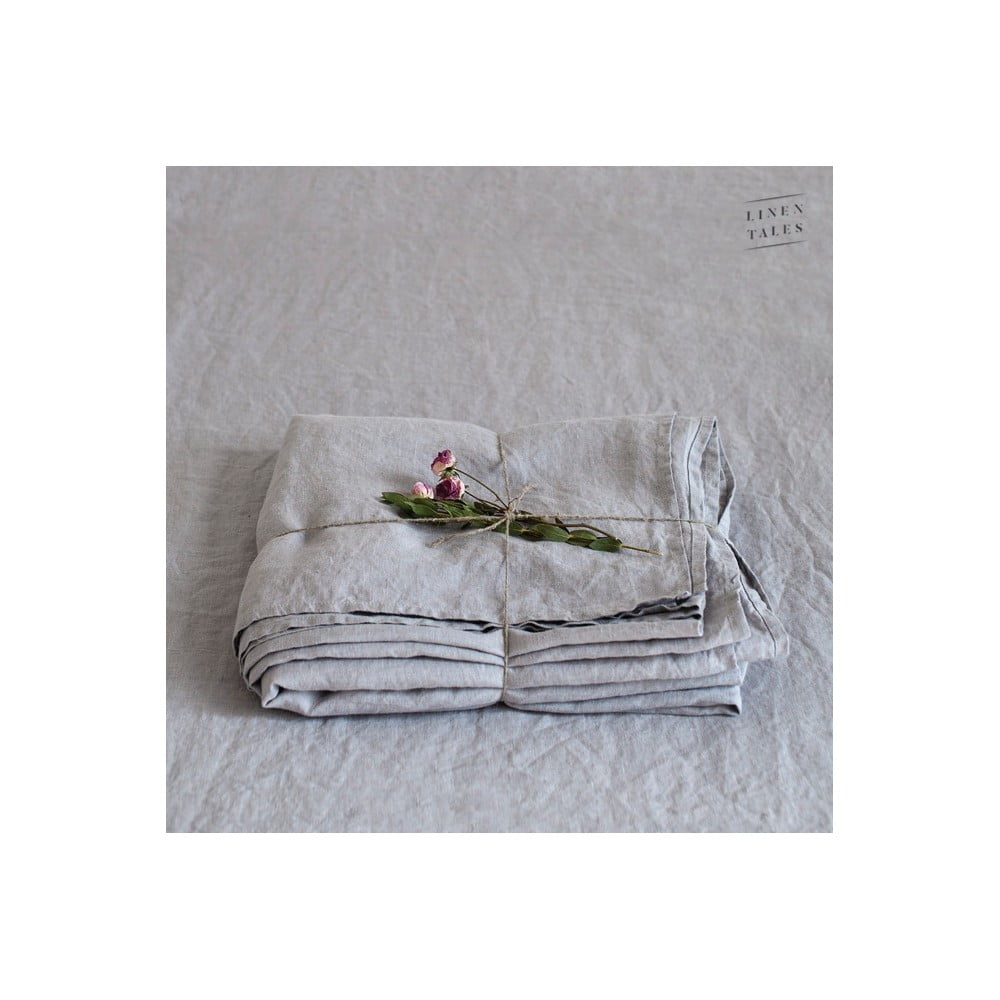 Svetlosivá ľanová plachta 180x260 cm Light Grey – Linen Tales