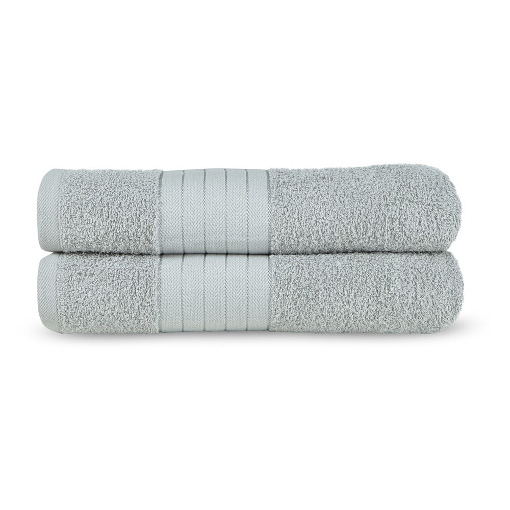 Svetlosivé froté bavlnené osušky v súprave 2 ks 70x140 cm – Good Morning