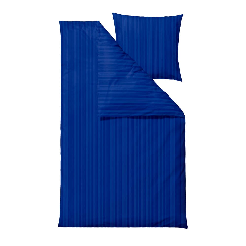 Tmavomodré damaškové obliečky na jednolôžko 140x200 cm Noble – Södahl