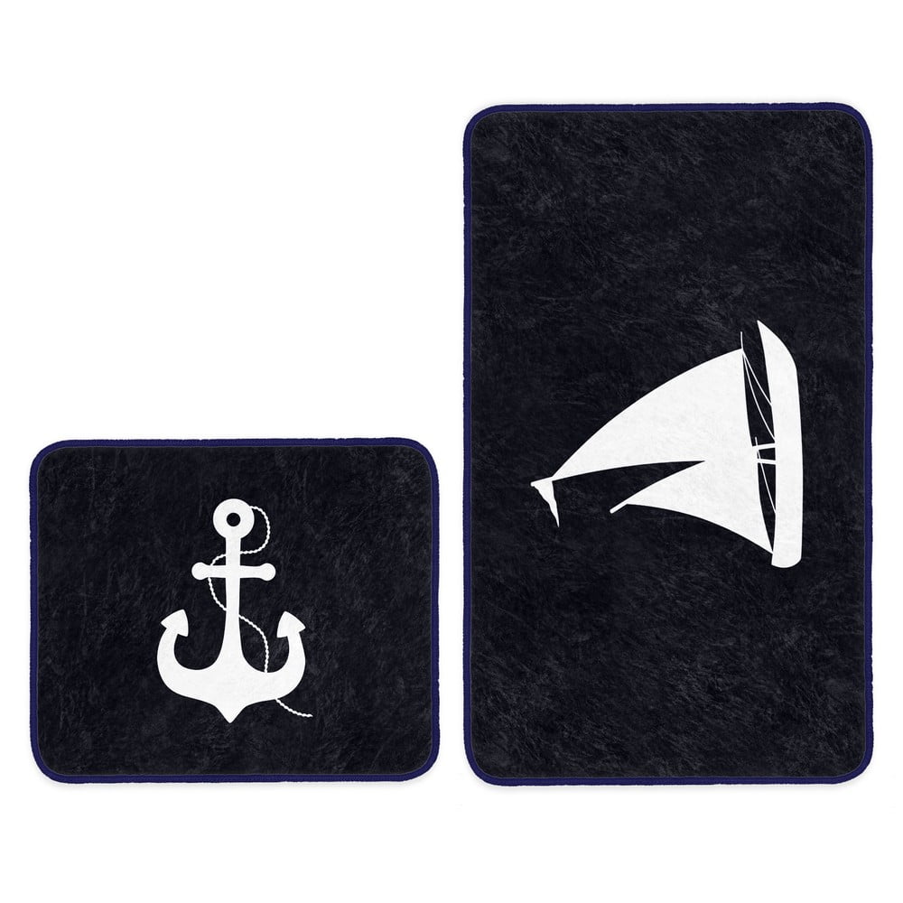 Tmavomodré kúpeľňové predložky v súprave 2 ks 60x100 cm – Mila Home