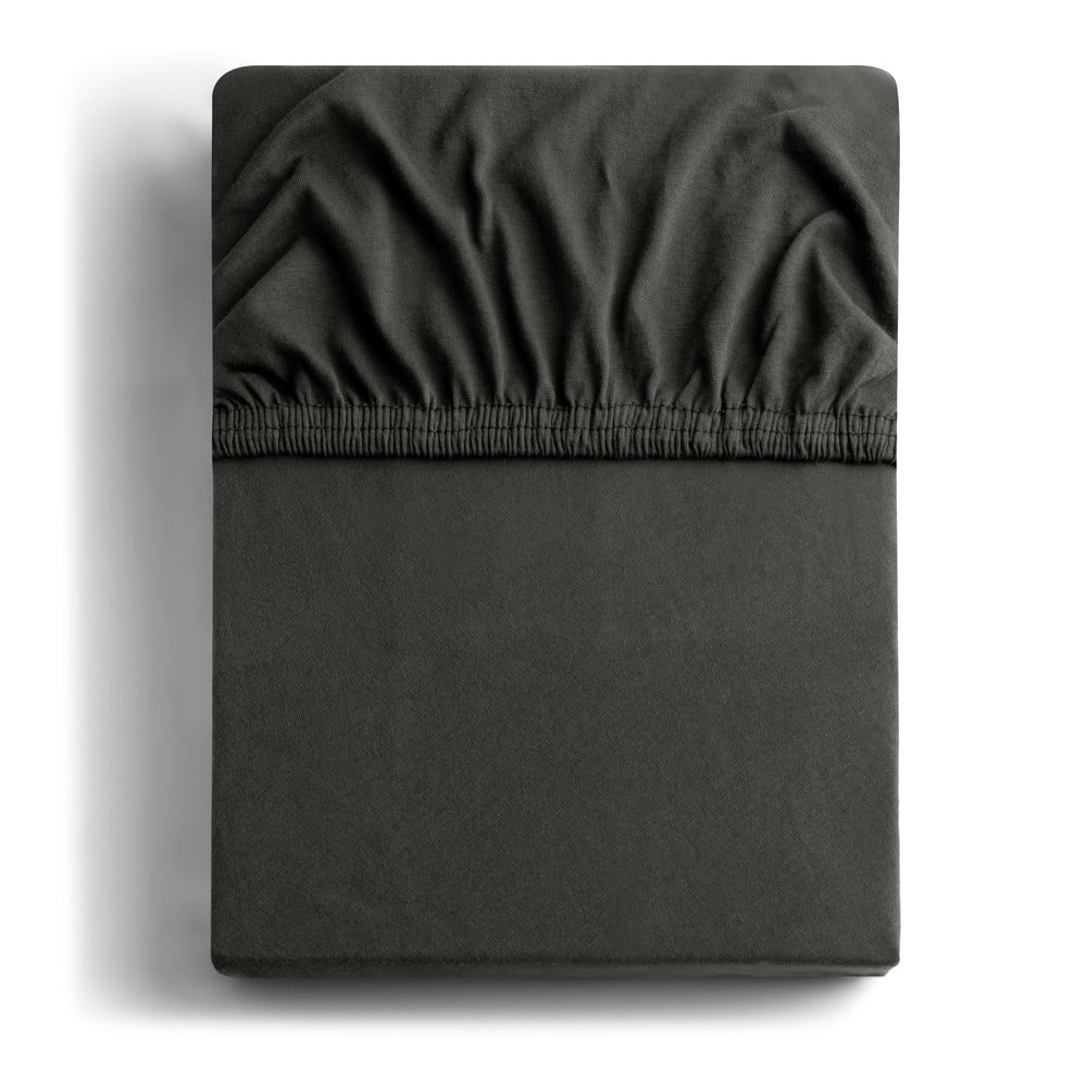 Tmavosivá napínacia plachta jersey 240x200 cm Amber – Restilo