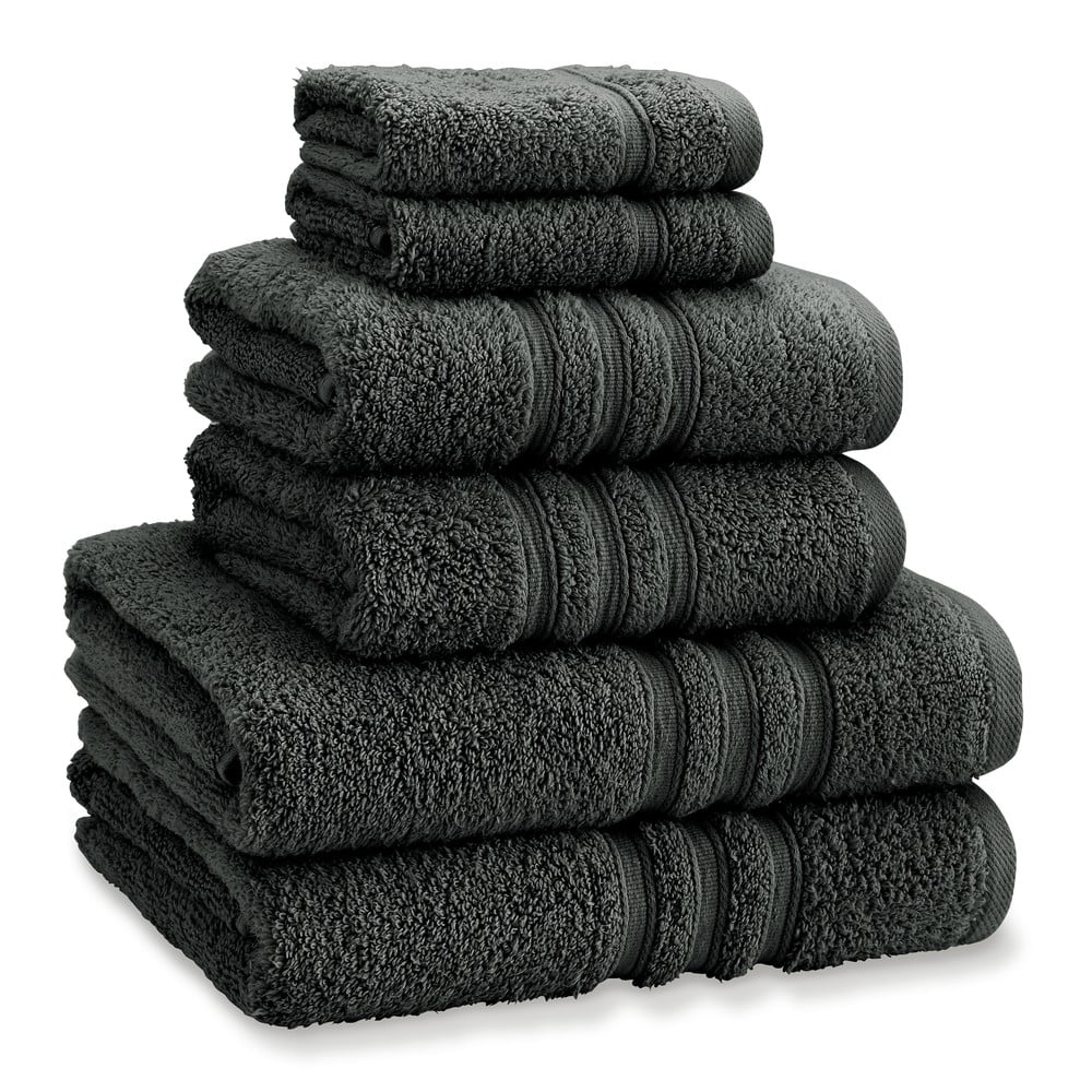 Tmavosivé froté bavlnené uteráky a osušky v súprave 6 ks Zero Twist – Catherine Lansfield