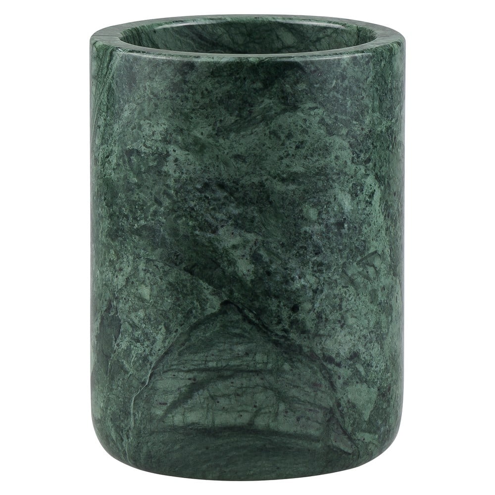 Tmavozelený mramorový téglik na zubné kefky Marble – Mette Ditmer Denmark