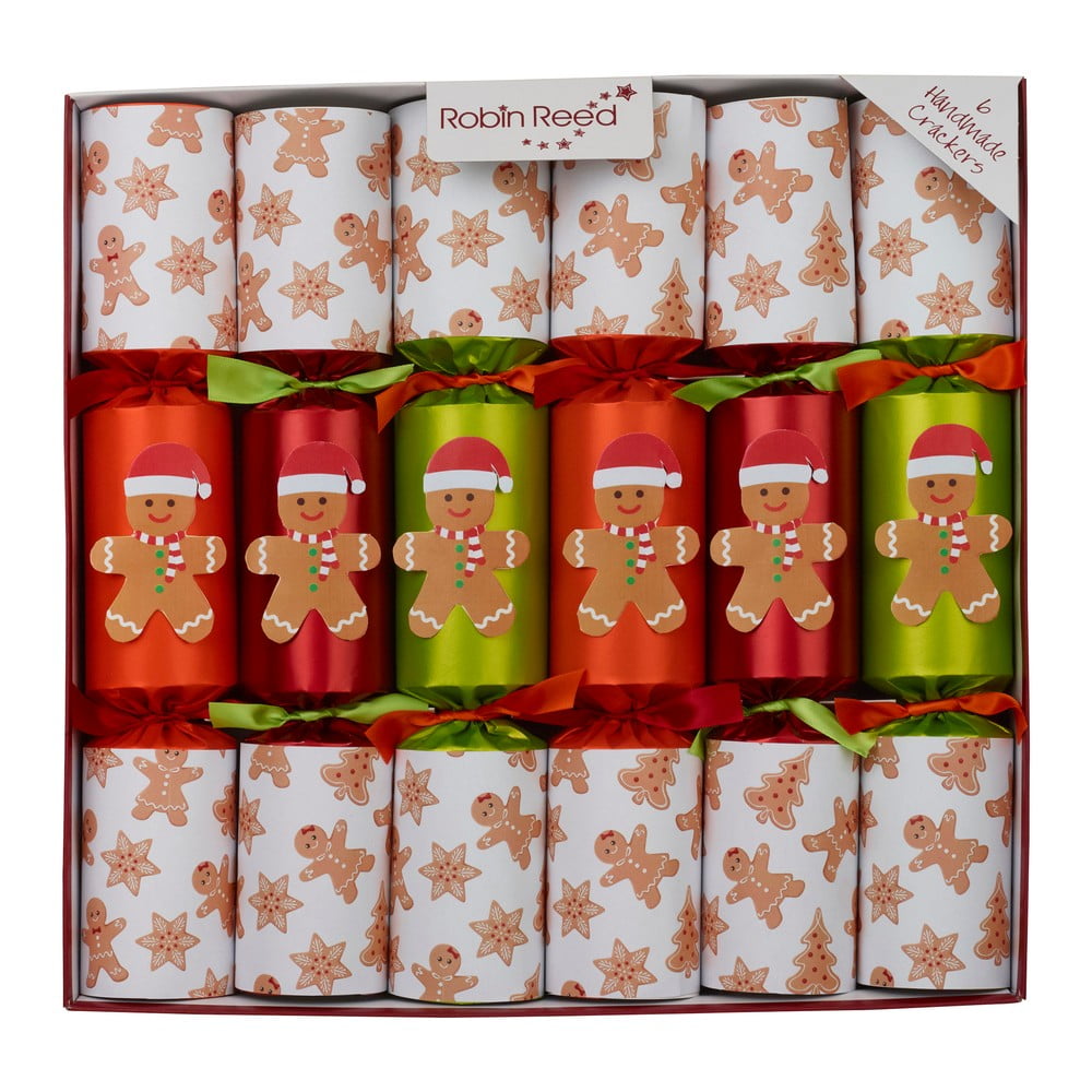 Vianočné crackery v súprave 6 ks Racing Gingerbread – Robin Reed
