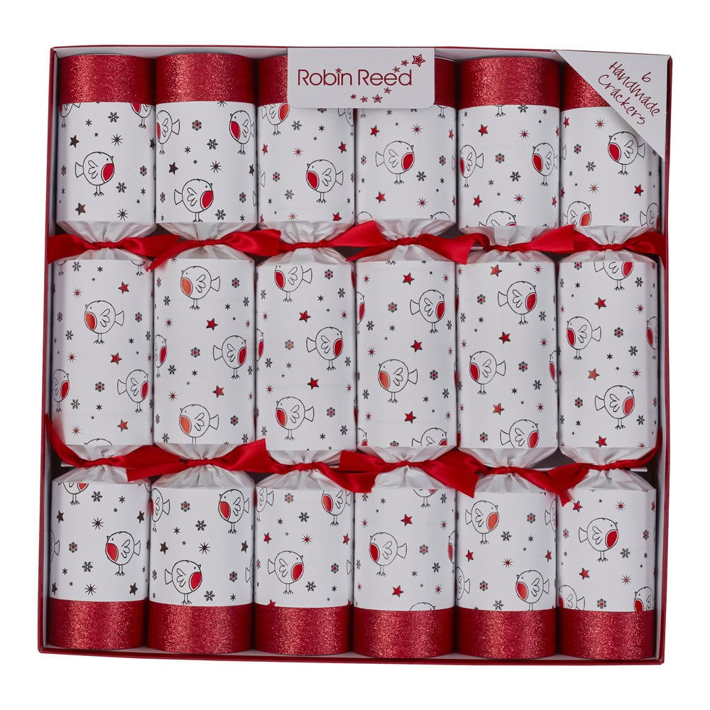 Vianočné crackery v súprave 6 ks Racing Robin – Robin Reed
