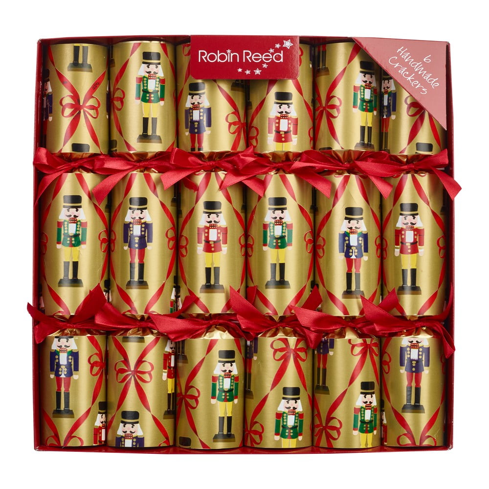 Vianočné crackery v súprave 6 ks Vintage Nutcracker - Robin Reed