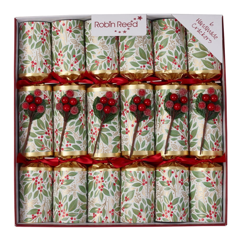 Vianočné crackery v súprave 6 ks Winter Berry – Robin Reed