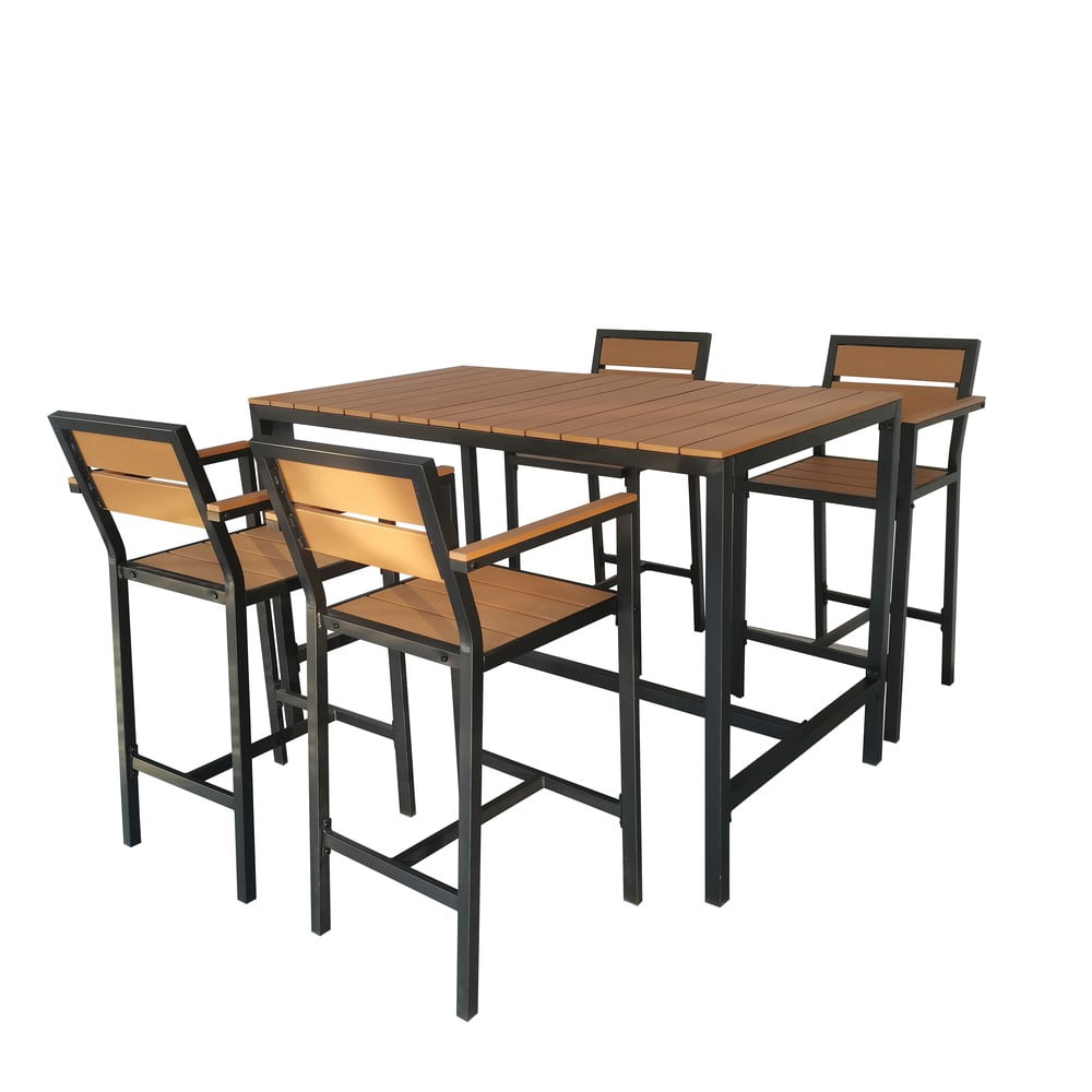 Záhradná jedálenská súprava v prírodnej farbe pre 4 osoby Nova – Bonami Selection