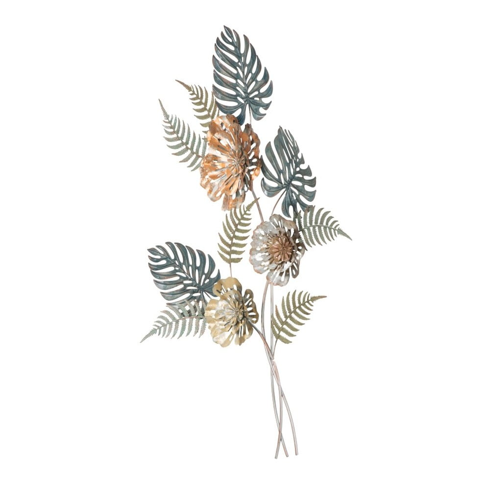 Železná nástenná dekorácia s prírodnými motívmi Mauro Ferretti Too, výška 98 cm