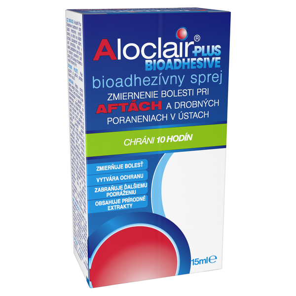 Aloclair PLUS BIOADHEZIVNY sprej pri aftách a drobných poraneniach úst