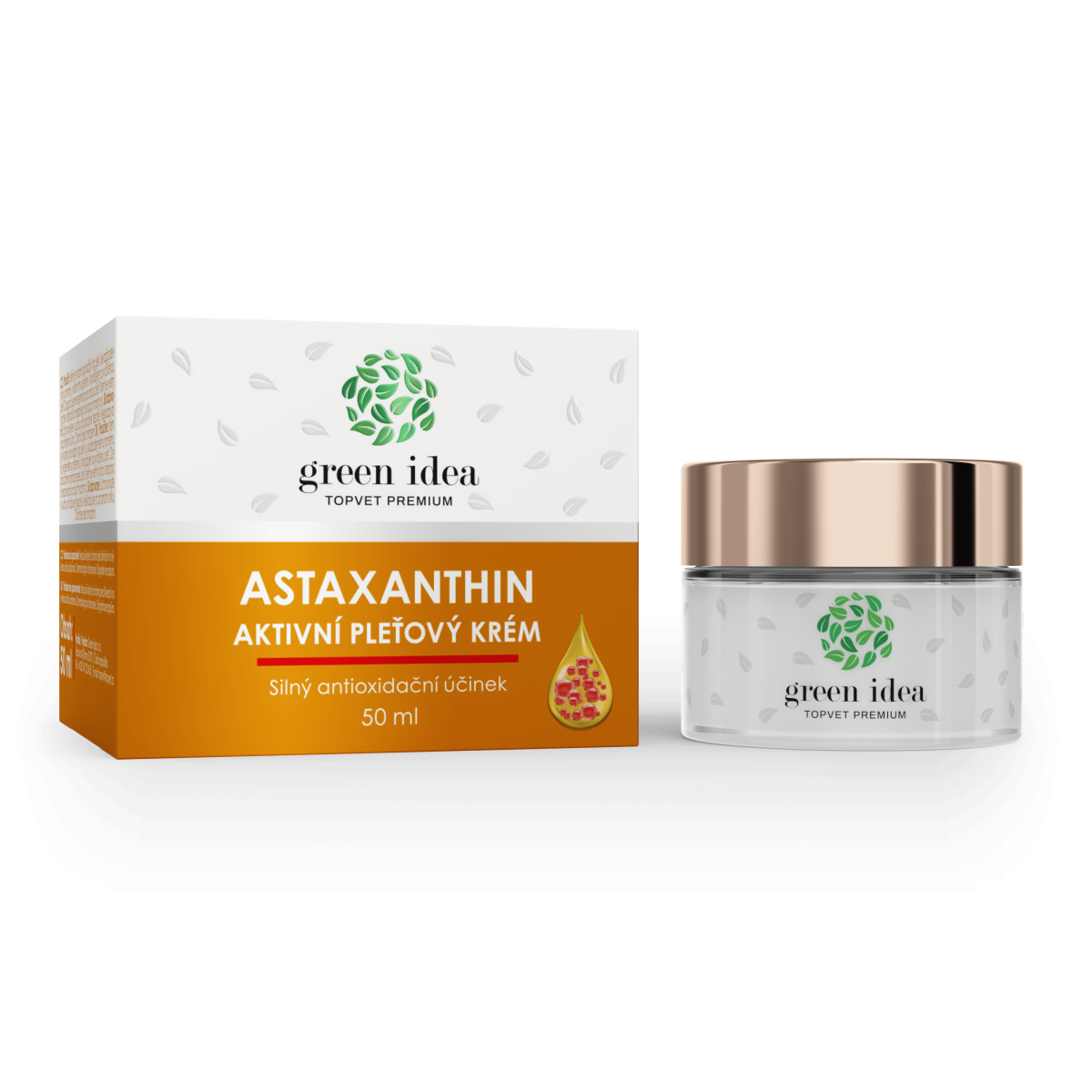 Astaxantín - aktívny krém na tvár 50 ml - Green idea
