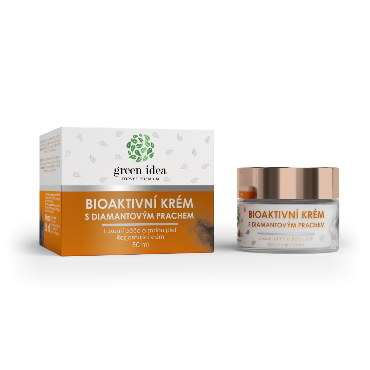Bioaktívny krém s diamantovým prachom – 50 ml – Green idea