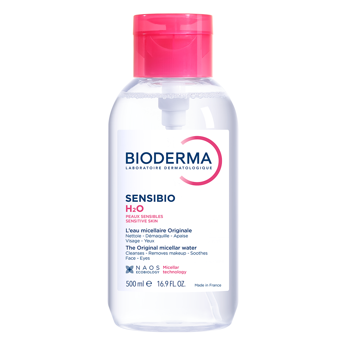 BIODERMA Sensibio H2O micelárna voda na citlivú pleť s pumpou