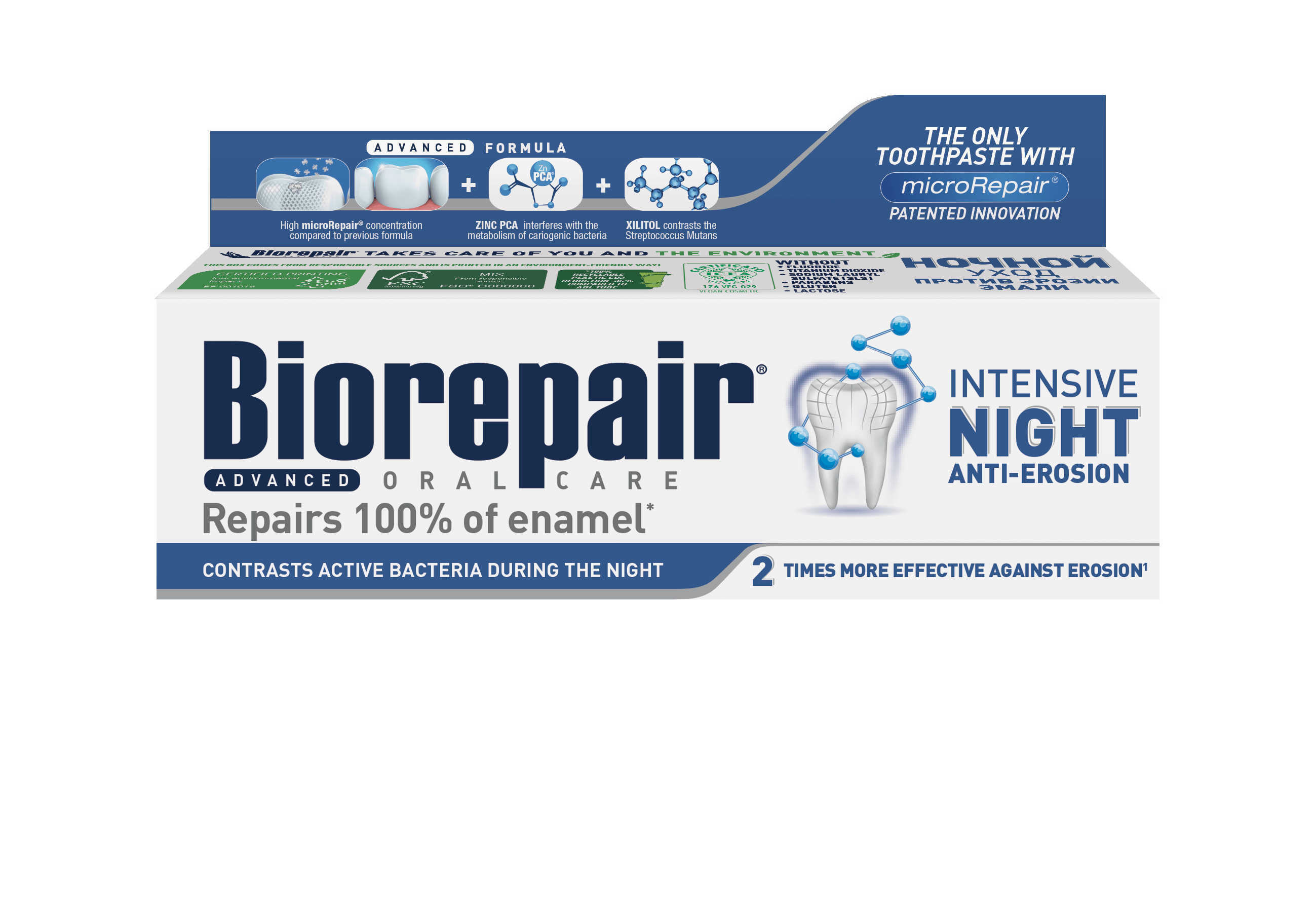 Biorepair zubná pasta night advanced 75ml