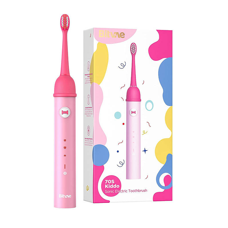 Bitvae K7S detská sonická zubná kefka, ružová