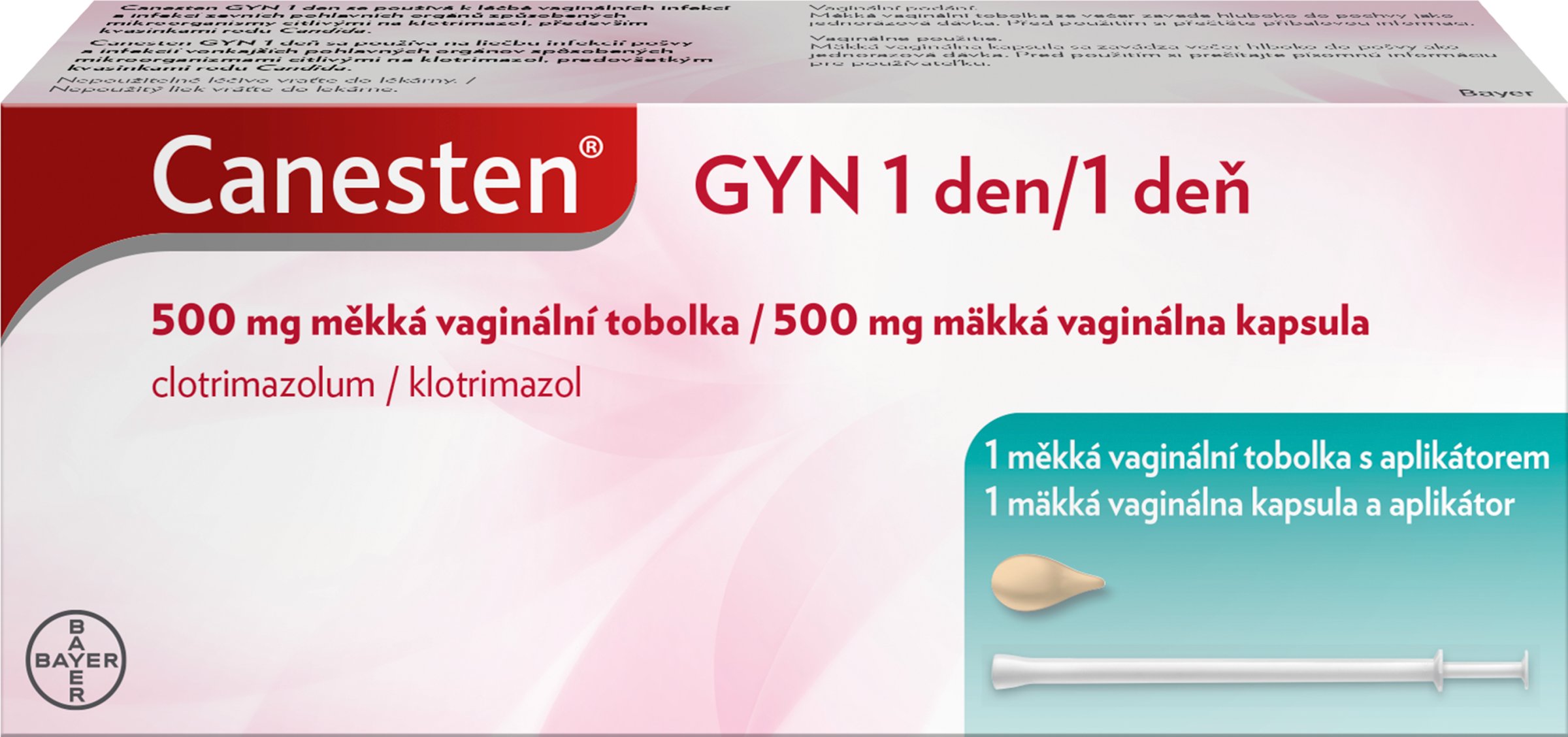 Canesten GYN 1 deň mäkká vaginálna kapsula