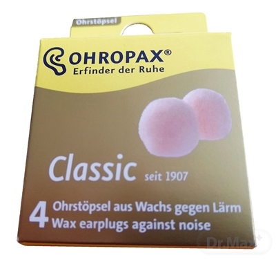 Chranic Sluchu Ohropax Classic 4Ks Z Vosku