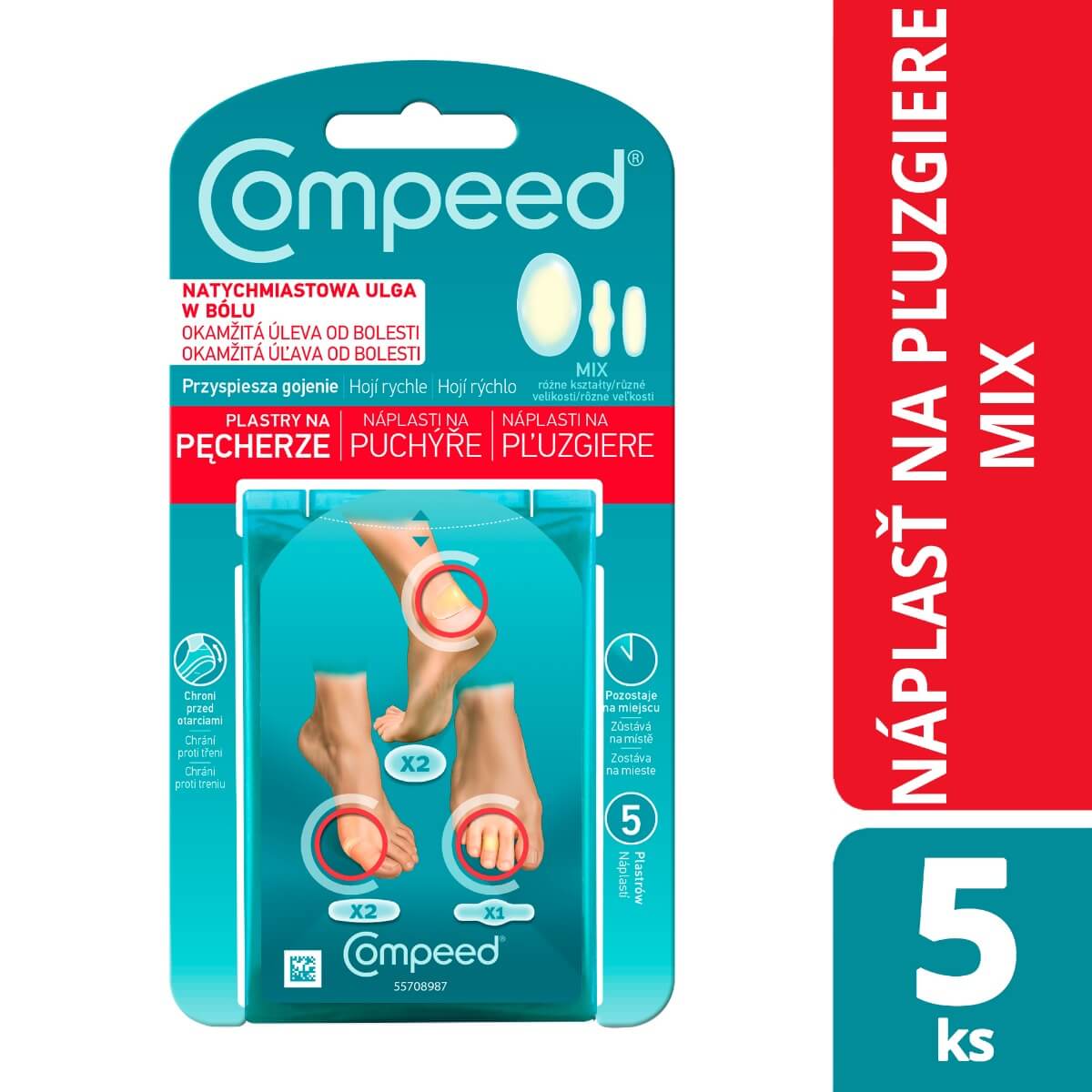 Compeed NÁPLASŤ na pľuzgiere MIX