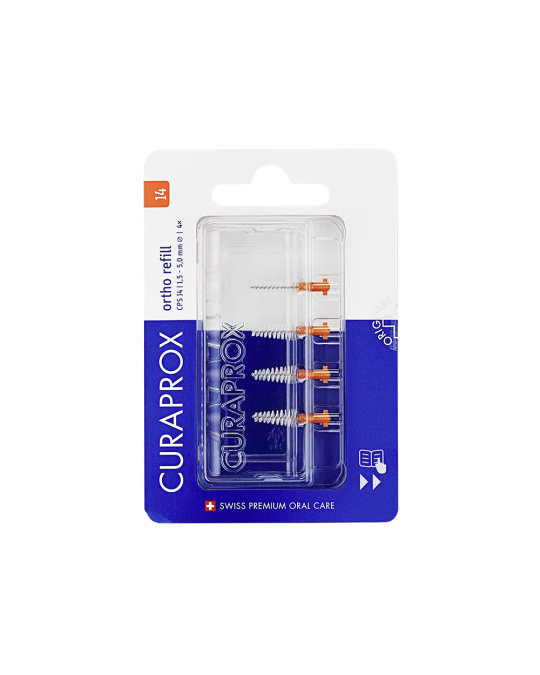 CURAPROX CPS 14 ortho refill oranžová medzizubné kefky bez držiaka