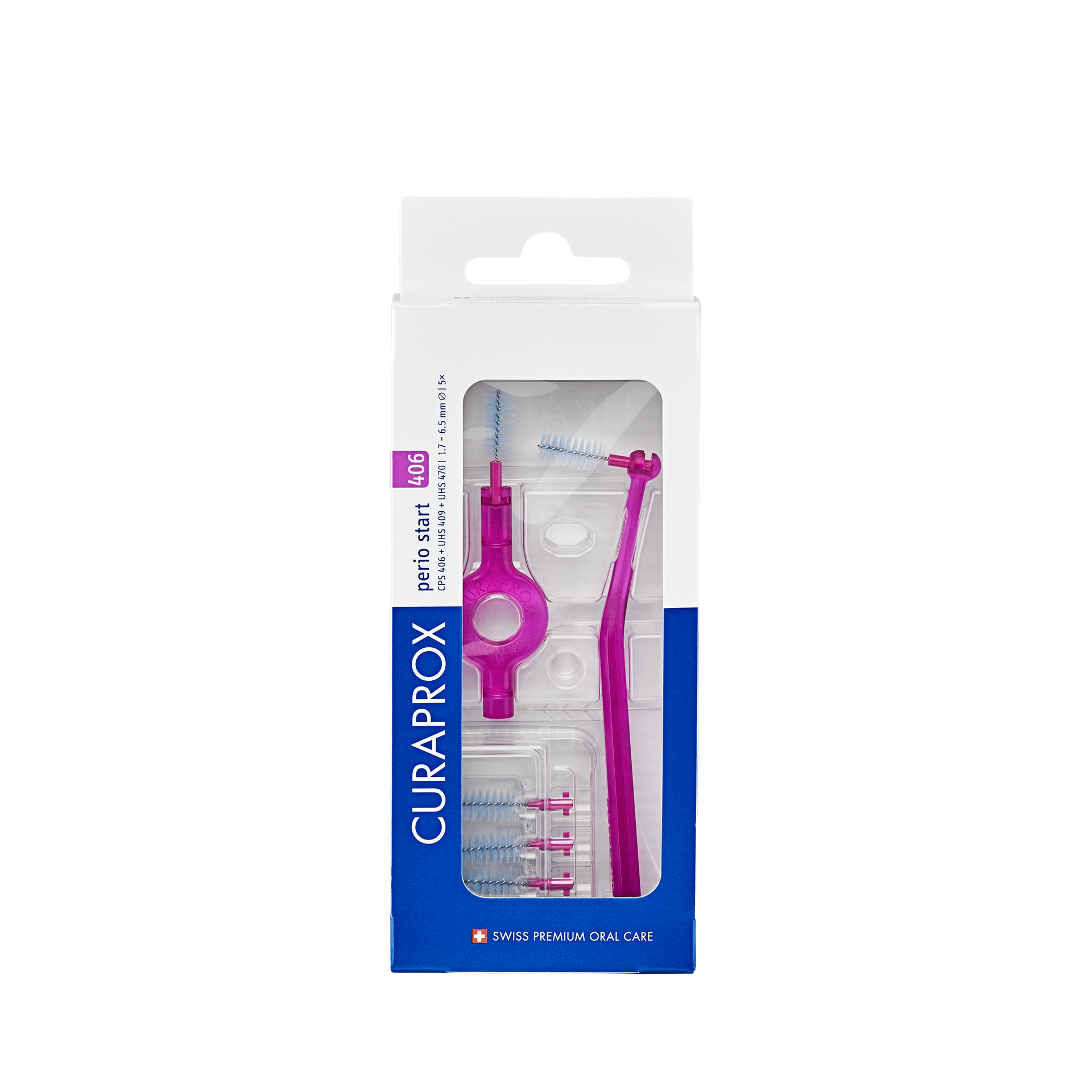 CURAPROX CPS 406 Perio Start 5x CPS+UHS 409 a UHS 470 držiak s krytkou