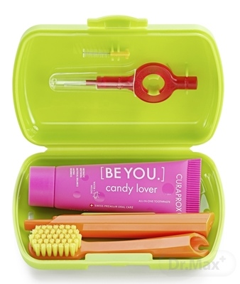 Curaprox Travel Set - 1x kefka,2xCPS, 1xpasta 10ml, zelený