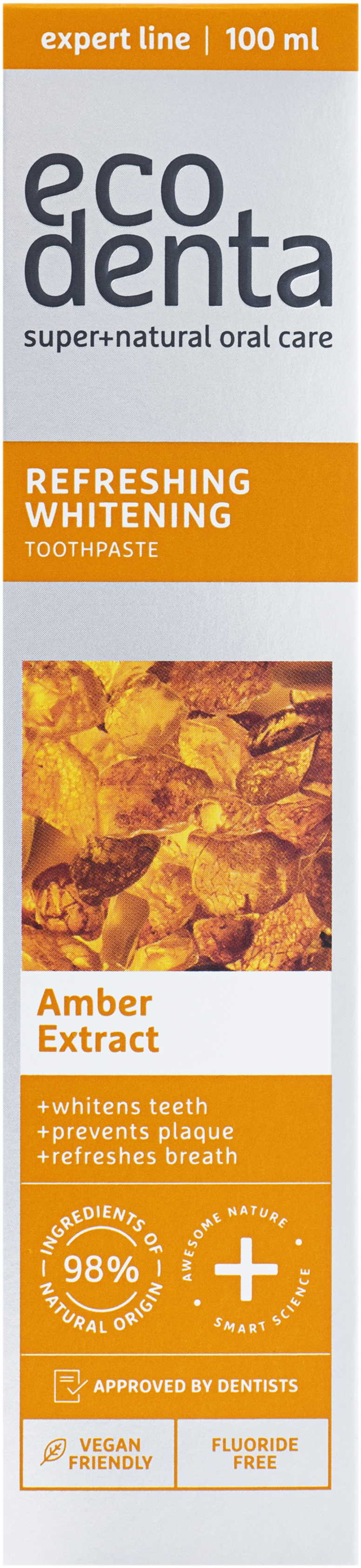 ECODENTA Osviežujúca bieliaca zubná pasta s extraktom z jantáru