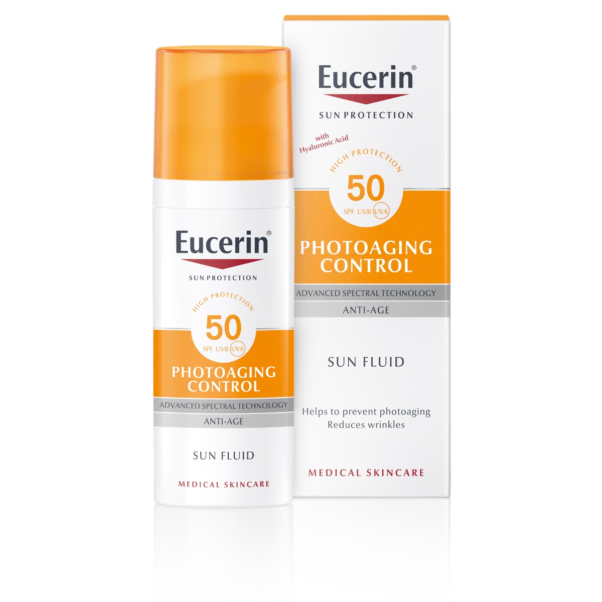 Eucerin SUN PHOTOAGING CONTROL SPF 50 opaľovací krém na tvár
