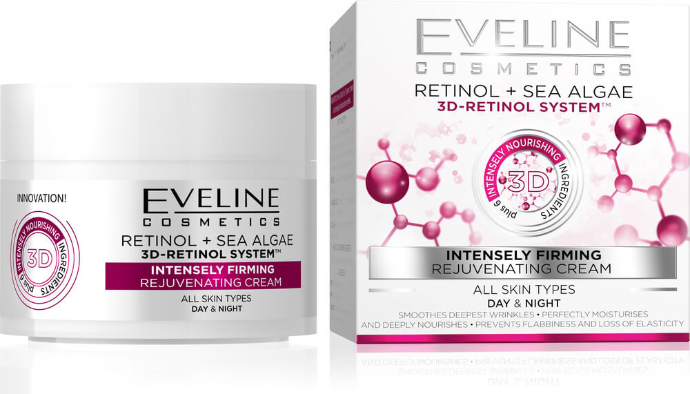 EVELINE 3D-RETINOL Intenzívny zpevňujúci denný a nočný krém 50ml