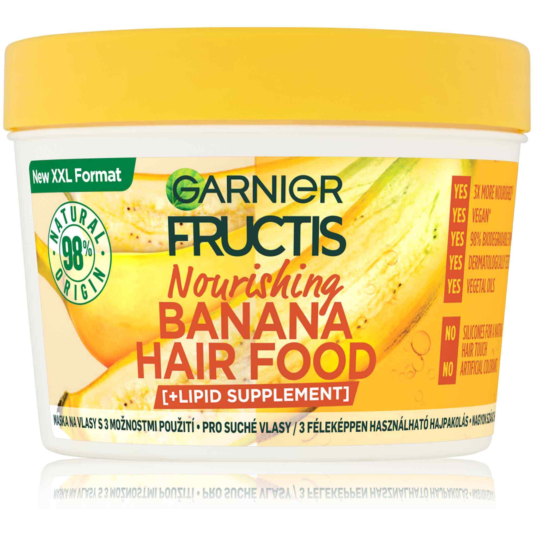 Garnier Fructis Hair Food Banana vyživujúca maska na vlasy na suché vlasy, 400 ml