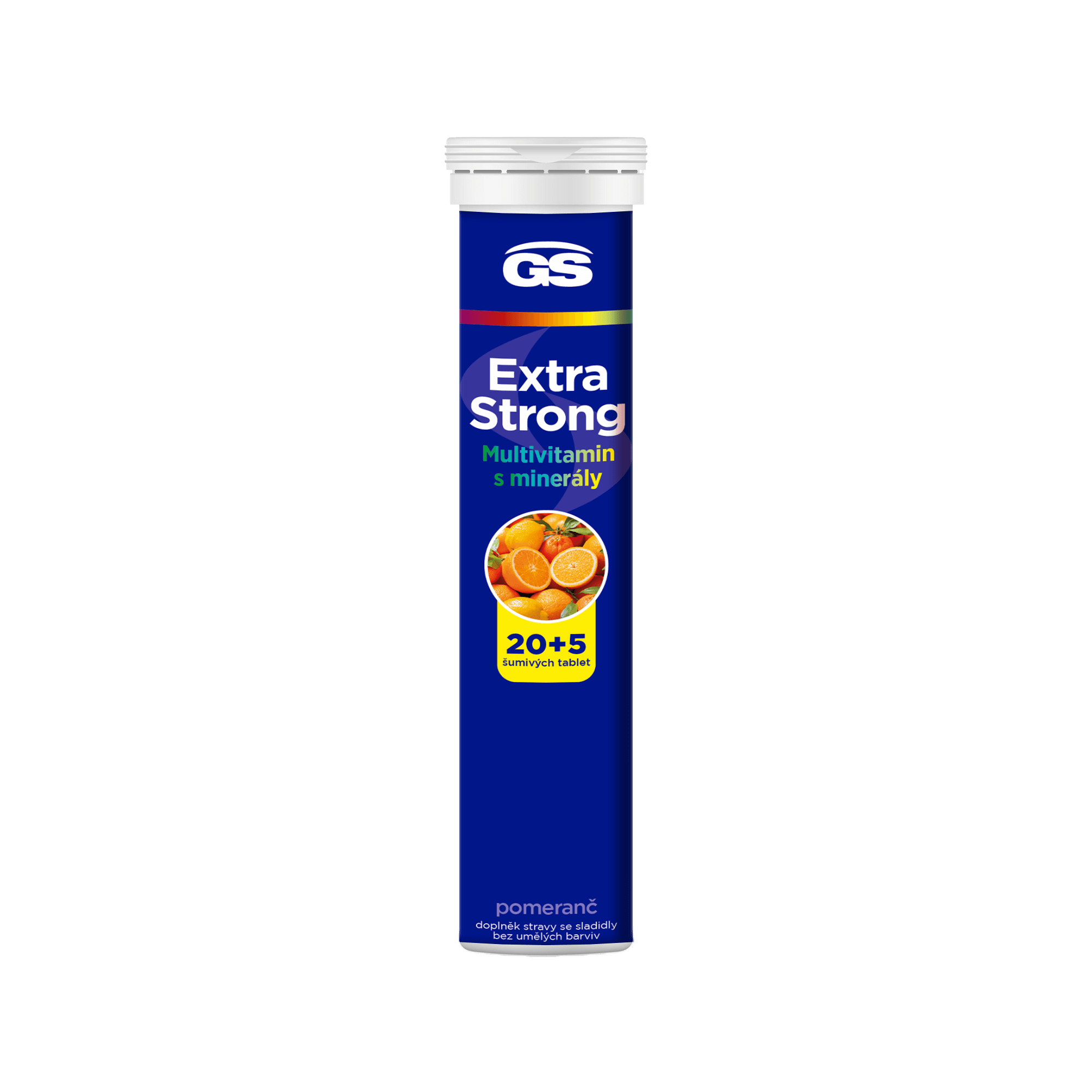 GS Extra Strong multivitamín s minerálmi eff.tbl. 20+5 pomaranč