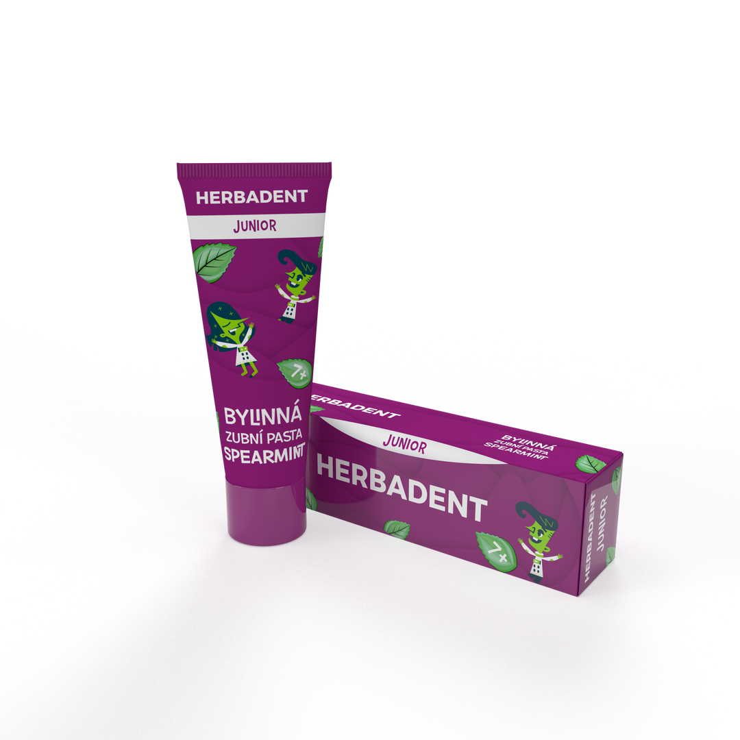 HERBADENT JUNIOR bylinná zubná pasta SPEARMINT
