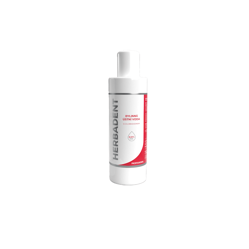 HERBADENT PROFESSIONAL Bylinná ústna voda s CHX 240 ml 0,12%