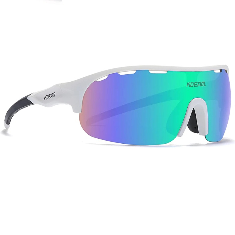 KDEAM Lansing 07 cyklistické okuliare, White / Blue Green