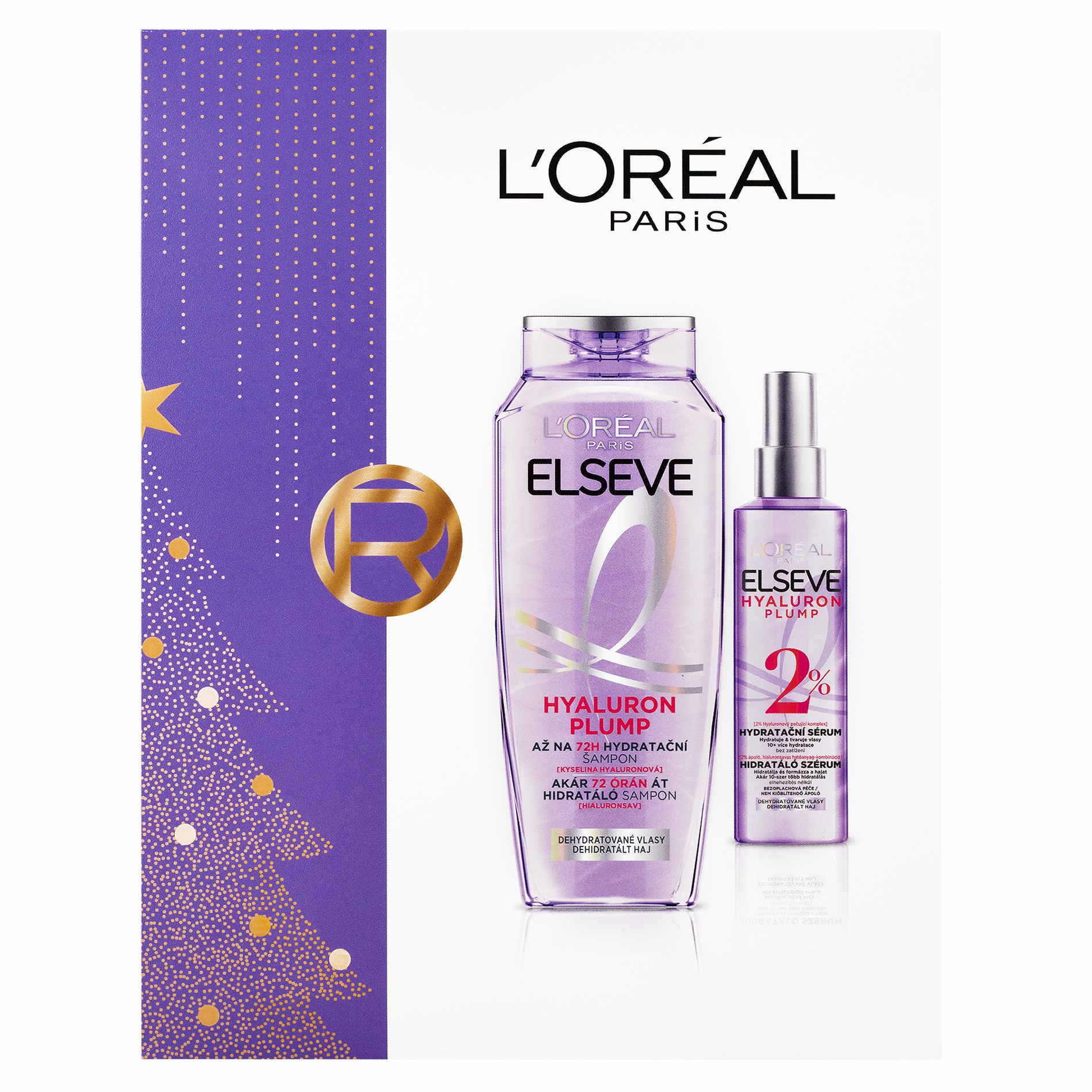 L'Oréal Paris Elseve Hyaluron Plump set Vánoční balíček 2025