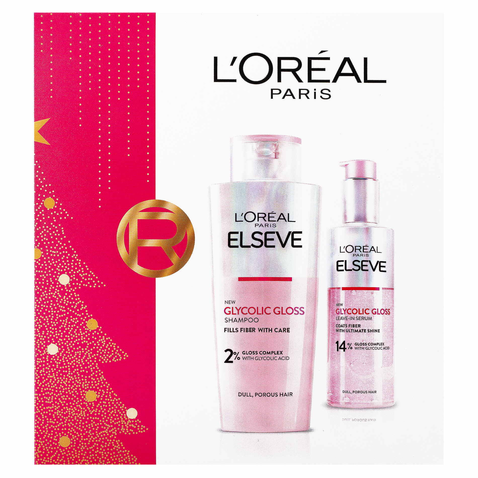 L'Oréal Paris Glycolic Gloss set Vánoční balíček 2025