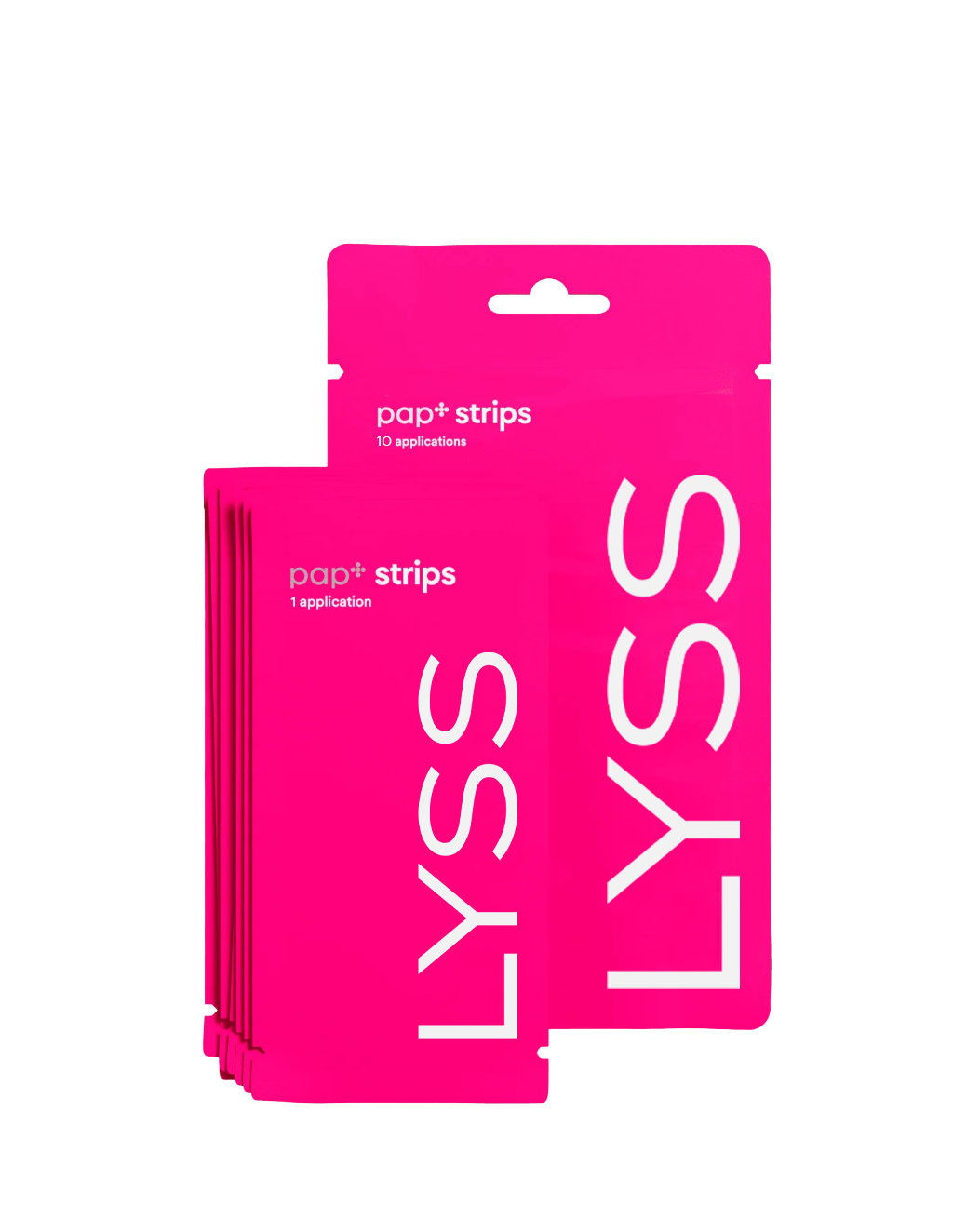 LYSS PAP+ bieliace pásiky na zuby