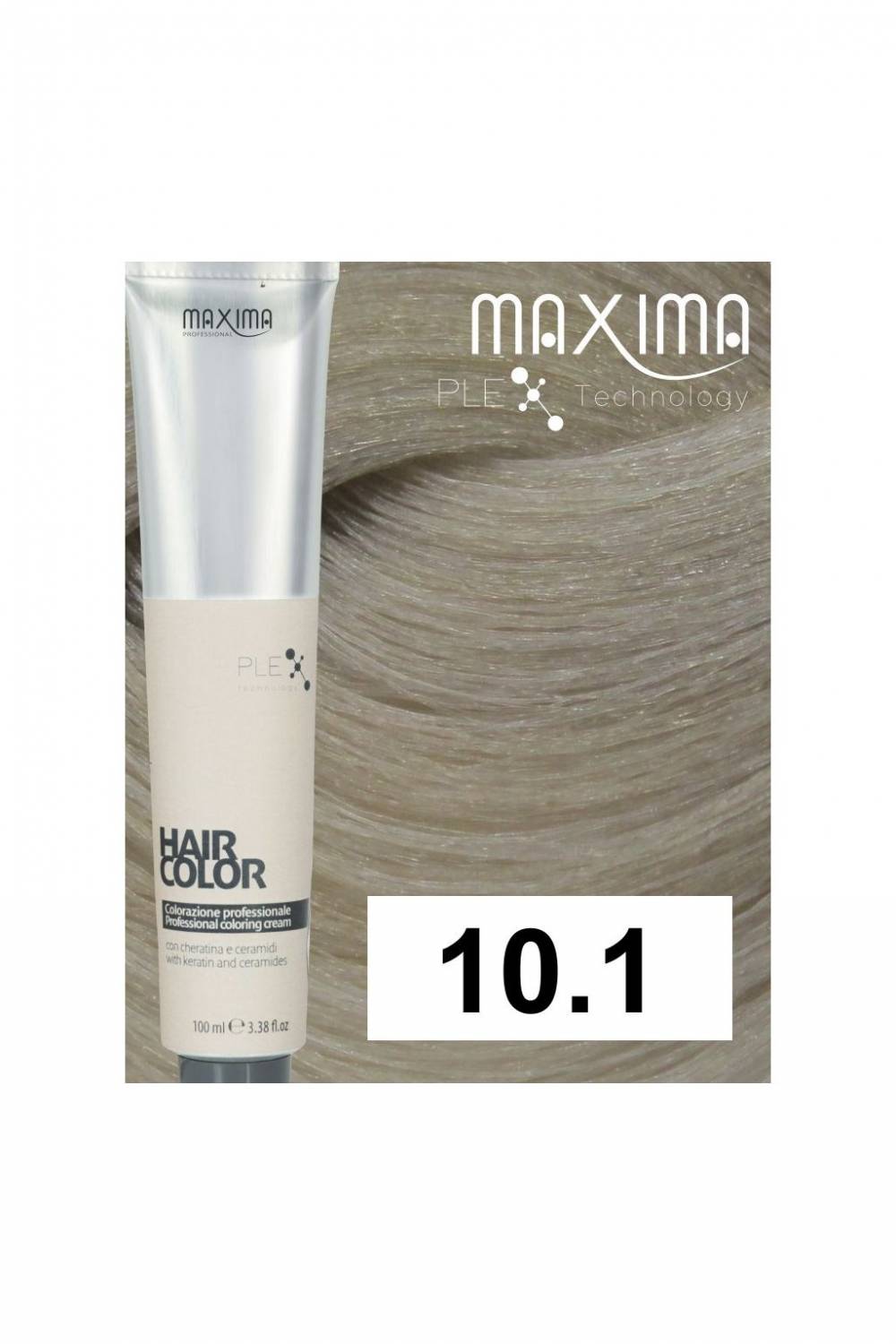 Maxima Professional Hair Color PLEX 10.1 - farba na vlasy 100 ml - Super svetlý blond popol