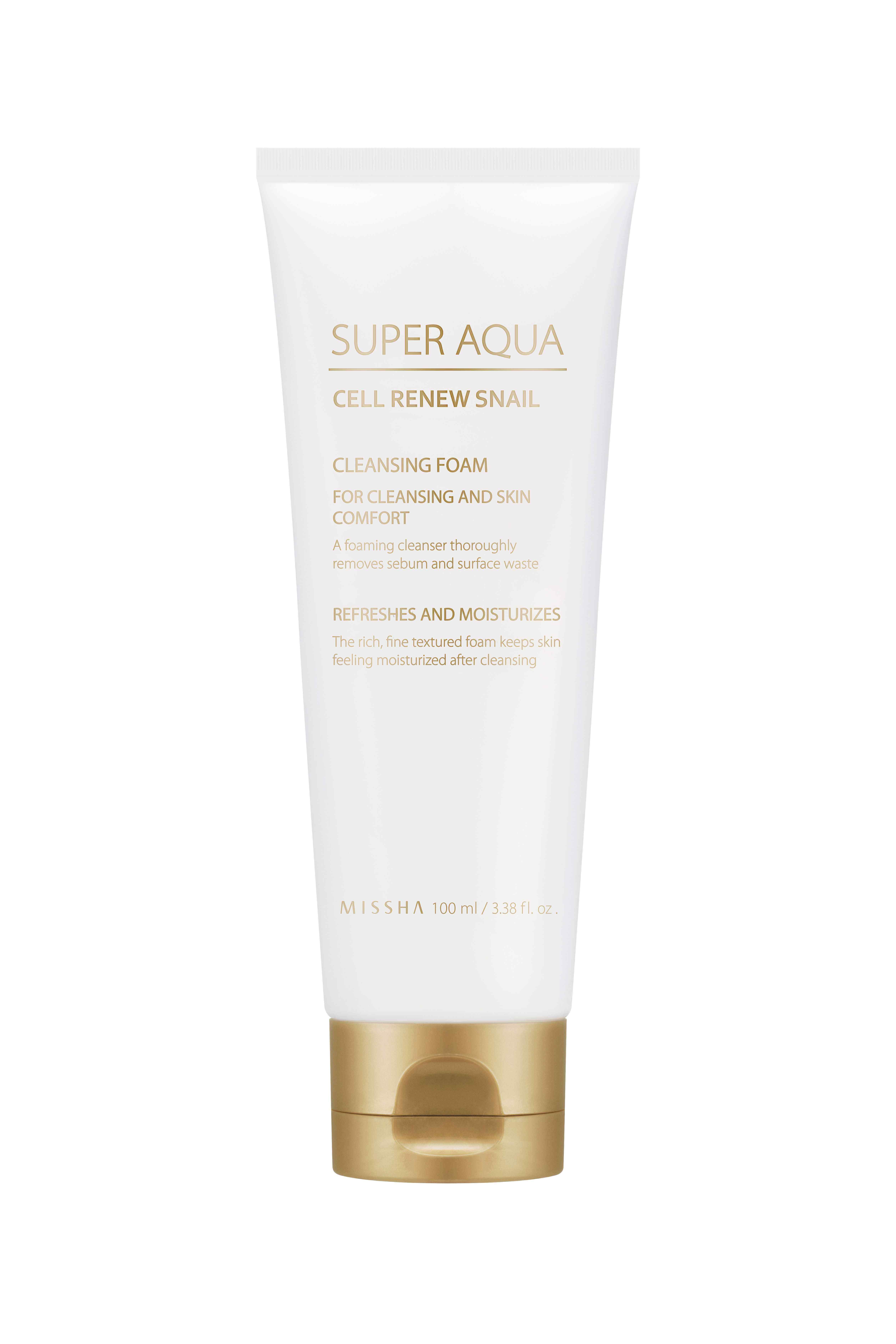 Missha Super Aqua Cell Renew Snail Cleansing Foam 100 ml