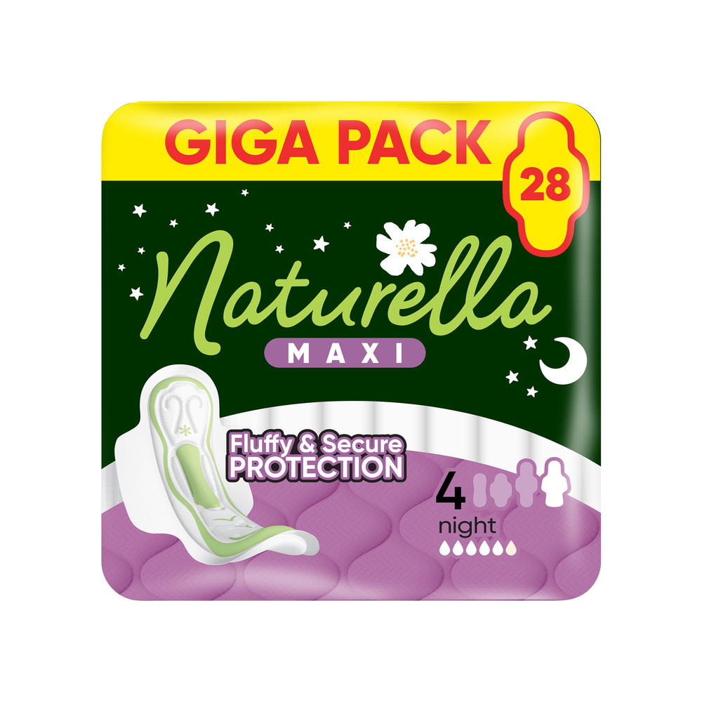 Naturella Maxi Vložky Night veľkosť 4 S Krídelkami