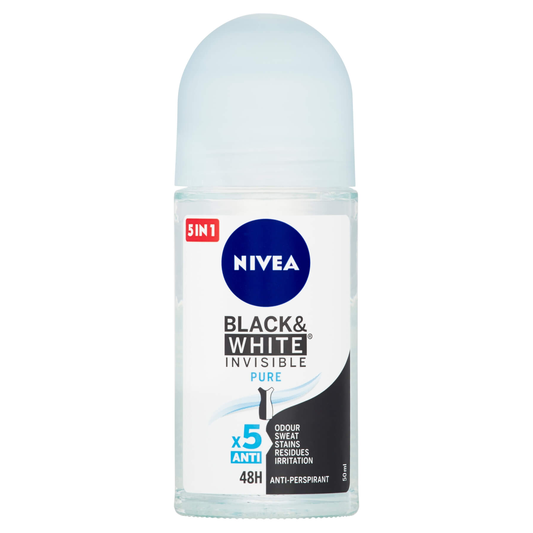 NIVEA Guľôčkový antiperspirant B&W Pure
