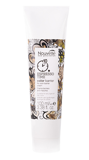 Nouvelle-Espressotime FAREBNÁ BARIÉRA Ochranný krém proti škvrnám na pokožke tváre: zabraňuje tvorbe škvŕn na pokožke bez ovplyvnenia výsledku.