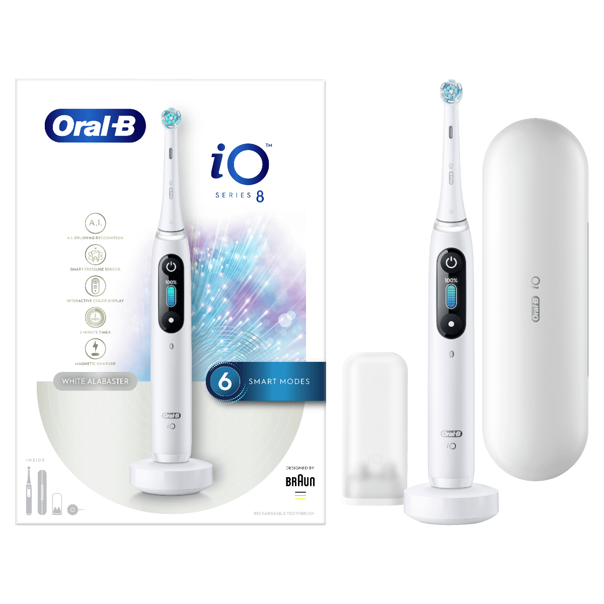 Oral B iO Series 8 White Elektrická Zubná Kefka